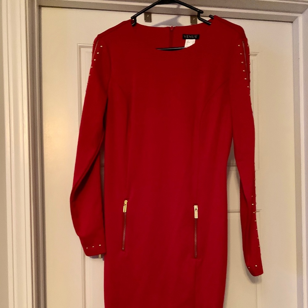 Red and gold Venus dress